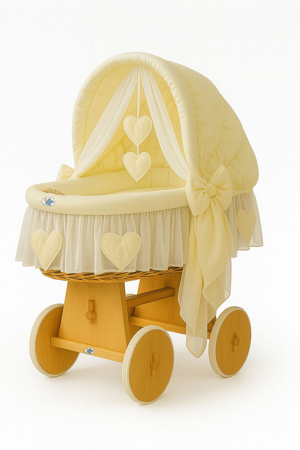My Sweet Baby - Amelie korikätky keinukuvulla - luonnollinen + kermanvärinen vuodevaatesetti