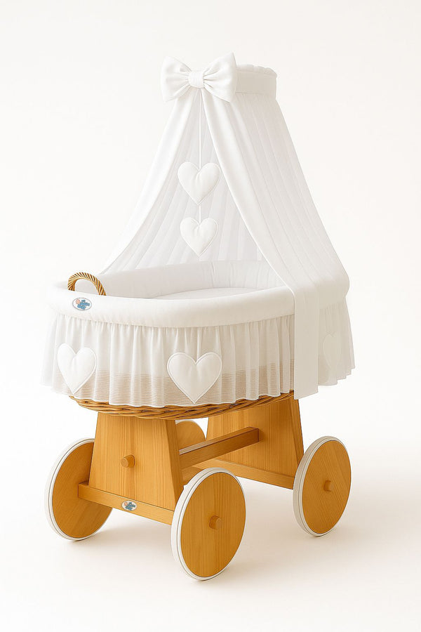 My Sweet Baby - Amelie korikehto verhoilla - luonnollinen + valkoinen vuodevaatteet