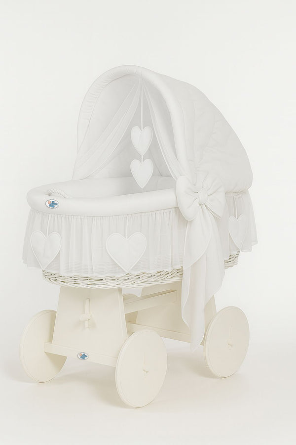 My Sweet Baby - Amelie Moses-kori korihupulla - valkoinen + valkoiset vuodevaatteet