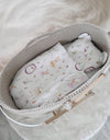 Moseskori Jalustalla - Puuvilla - Light Beige