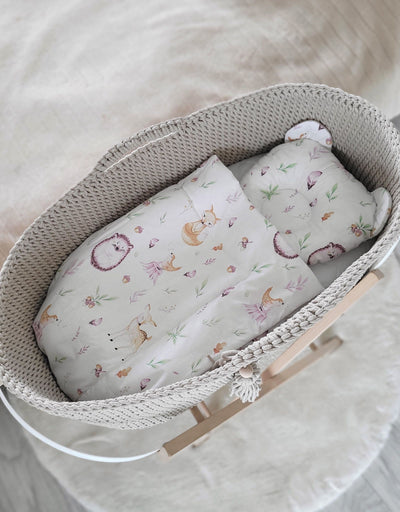 Moseskori Jalustalla - Puuvilla - Light Beige