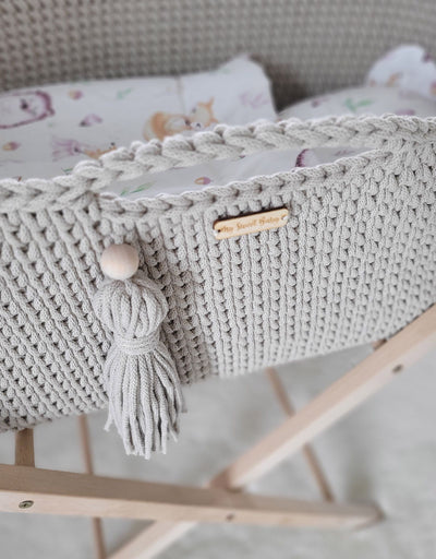 Moseskori Jalustalla - Puuvilla - Light Beige