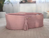 My Sweet Baby - Boho käsintehty Moses-kori telineellä - pastellinvaaleanpunainen