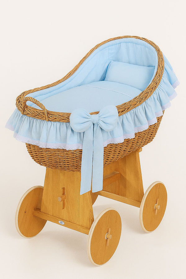My Sweet Baby - Carina Moses-kori pajusta kuomulla - luonnollinen + siniset vuodevaatteet