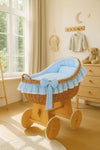 My Sweet Baby - Carina Moses-kori pajusta kuomulla - luonnollinen + siniset vuodevaatteet