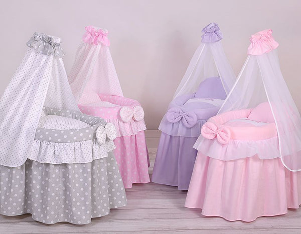 My Sweet Baby - Punosnukke-kehto Moses-kori verhoilla Little Princess liila