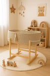 My Sweet Baby - Boho käsintehty Moses-kori kehdolla - vaalea beige