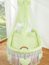 My Sweet Baby - Amelie Moses-kori pajusta verholla - luonnollinen + vihreä vuodevaatteet