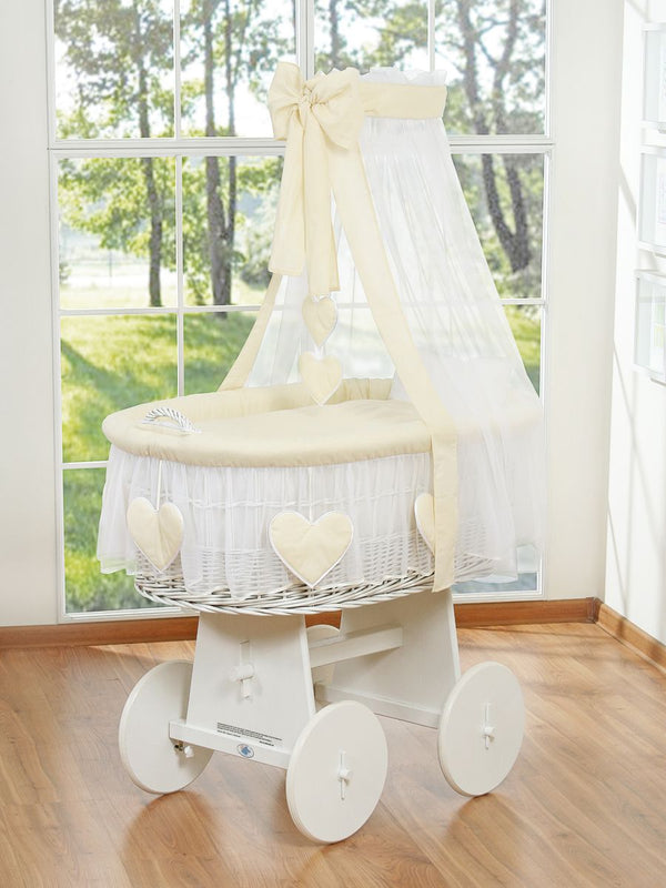 My Sweet Baby - Amelie korikehto verhoilla - valkoinen + kermanväriset vuodevaatteet