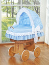 My Sweet Baby - Bellamy Moses-kori pajusta hupulla - luonnollinen + sininen vuodevaatesetti