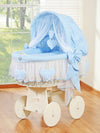 Baby Products - Amelie korikehto kuomulla valkoinen + sininen vuodevaatteet