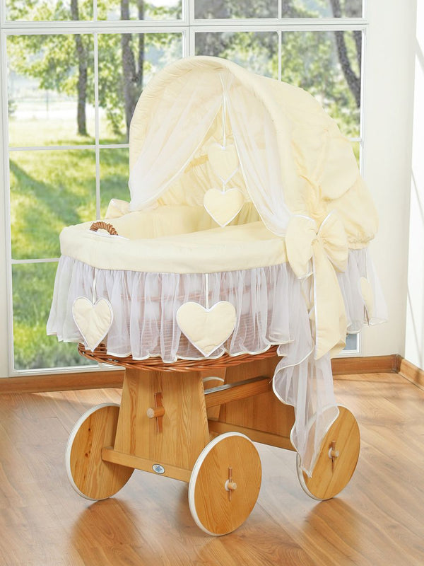 My Sweet Baby - Amelie korikätky keinukuvulla - luonnollinen + kermanvärinen vuodevaatesetti