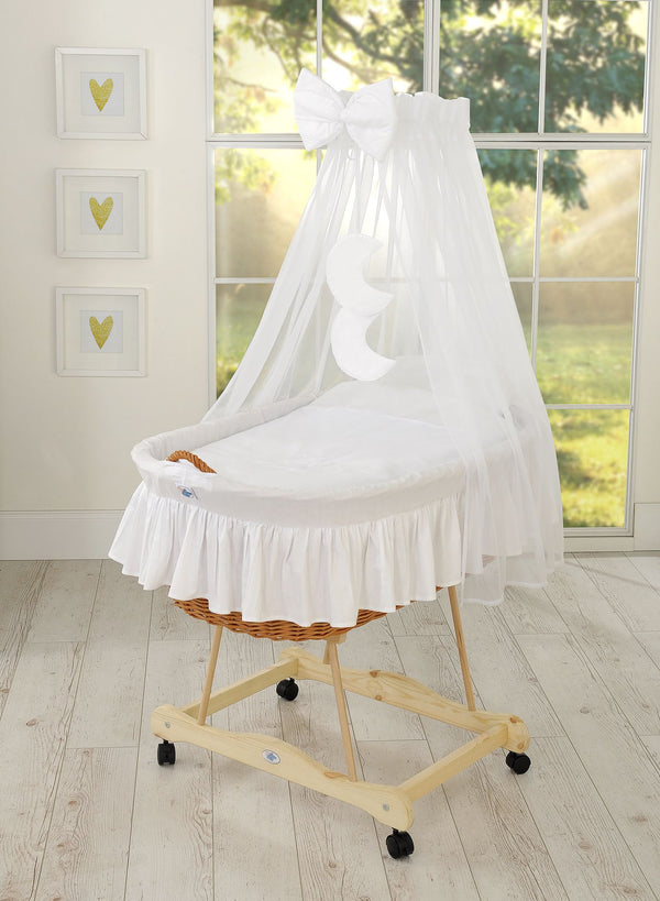 My Sweet Baby - Punoskehto verholla Good night - luonnollinen + valkoinen vuodevaatteet