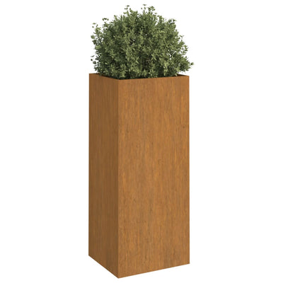 Kukkalaatikko 32x27,5x75 cm Corten teräs - Vuodevaatteet