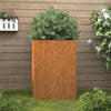 Kukkalaatikko 52x48x75 cm Corten teräs - Vuodevaatteet