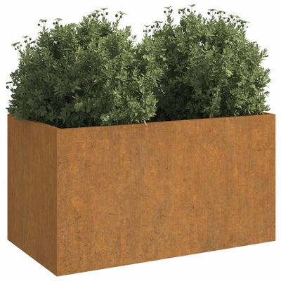 Kukkalaatikko 62x40x39 cm Corten teräs - Vuodevaatteet