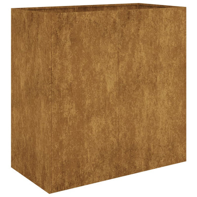 Kukkalaatikko 80x40x80 cm Corten teräs - Vuodevaatteet