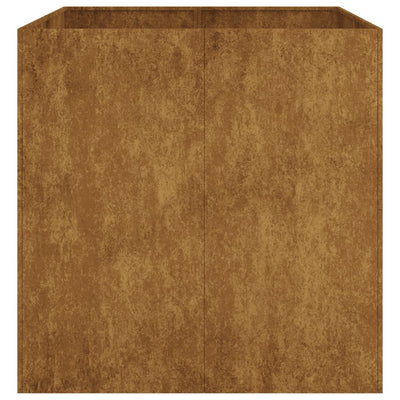 Kukkalaatikko 80x80x80 cm Corten teräs - Vuodevaatteet