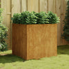 Kukkalaatikko 80x80x80 cm Corten teräs - Vuodevaatteet