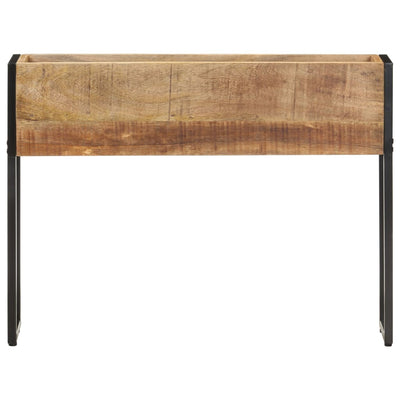 Kukkalaatikko 90x20x68 cm karkea mangopuu - Vuodevaatteet