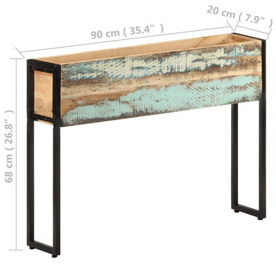 Kukkalaatikko 90x20x68 cm kierrätetty täyspuu - Vuodevaatteet