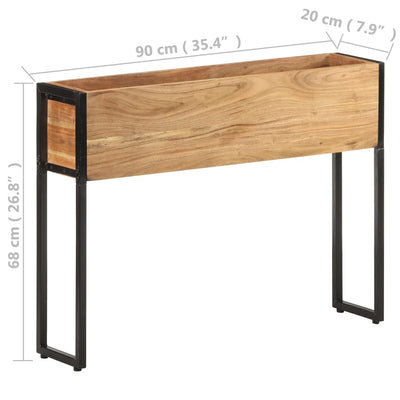 Kukkalaatikko 90x20x68 cm täysi akaasiapuu - Vuodevaatteet