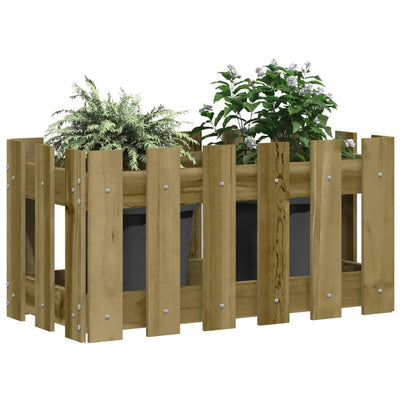 Kukkalaatikko aitamuotoilu 60x30x30 cm kyllästetty mänty - Vuodevaatteet