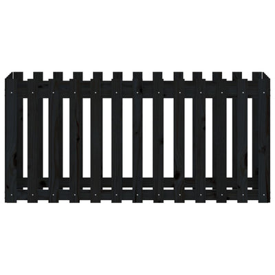 Kukkalaatikko aitamuotoilu musta 150x50x70 cm täysi mänty - Vuodevaatteet