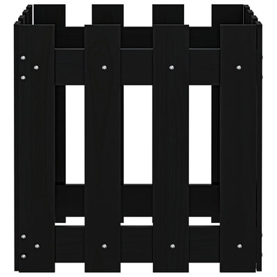 Kukkalaatikko aitamuotoilu musta 40x40x40 cm täysi mänty - Vuodevaatteet
