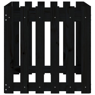 Kukkalaatikko aitamuotoilu musta 60x60x60 cm täysi mänty - Vuodevaatteet
