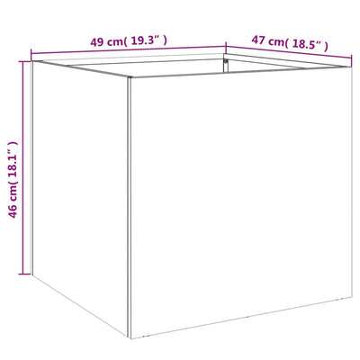 Kukkalaatikko antrasiitti 49x47x46 cm kylmävalssattu teräs - Vuodevaatteet