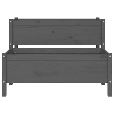 Kukkalaatikko harmaa 110x84x75 cm täysi mänty - Vuodevaatteet
