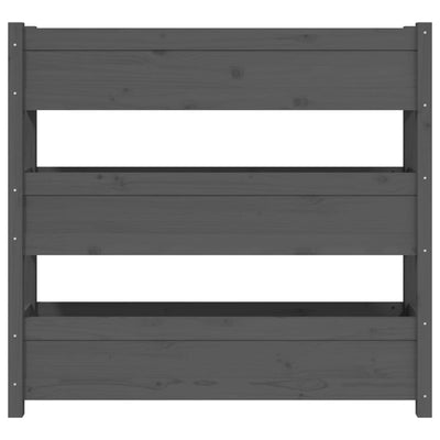 Kukkalaatikko harmaa 112x25x104,5 cm täysi mänty - Vuodevaatteet