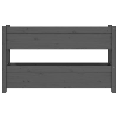 Kukkalaatikko harmaa 112x25x66 cm täysi mänty - Vuodevaatteet