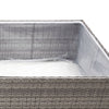 Kukkalaatikko harmaa 157x80x40 cm polyrottinki - Vuodevaatteet