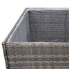 Kukkalaatikko harmaa 157x80x80 cm polyrottinki - Vuodevaatteet