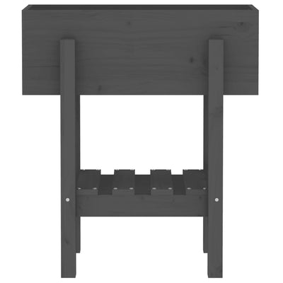 Kukkalaatikko harmaa 62x30x69 cm täysi mänty - Vuodevaatteet