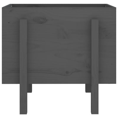 Kukkalaatikko harmaa 62x50x57 cm täysi mänty - Vuodevaatteet