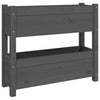 Kukkalaatikko harmaa 77x25x66 cm täysi mänty - Vuodevaatteet