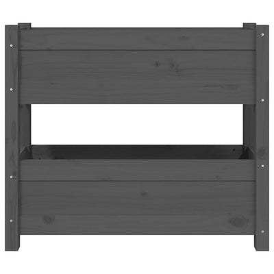 Kukkalaatikko harmaa 77x25x66 cm täysi mänty - Vuodevaatteet