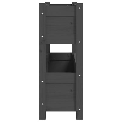 Kukkalaatikko harmaa 77x25x66 cm täysi mänty - Vuodevaatteet