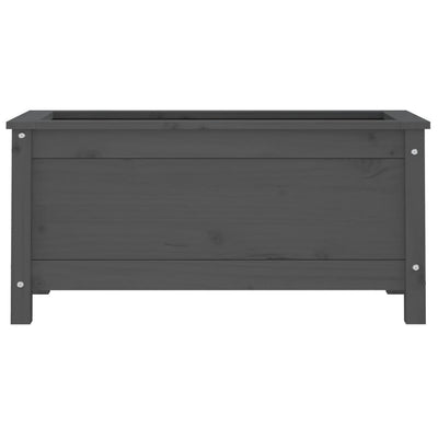 Kukkalaatikko harmaa 82,5x40x39 cm täysi mänty - Vuodevaatteet