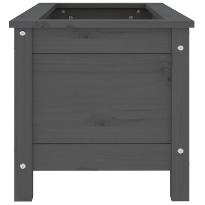 Kukkalaatikko harmaa 82,5x40x39 cm täysi mänty - Vuodevaatteet