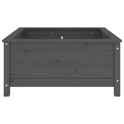Kukkalaatikko harmaa 82,5x82,5x39 cm täysi mänty - Vuodevaatteet
