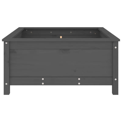 Kukkalaatikko harmaa 82,5x82,5x39 cm täysi mänty - Vuodevaatteet