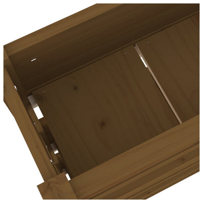 Kukkalaatikko hunajanruskea 112x25x104,5 cm täysi mänty - Vuodevaatteet