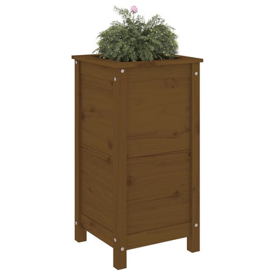 Kukkalaatikko hunajanruskea 40x40x78 cm täysi mänty - Vuodevaatteet