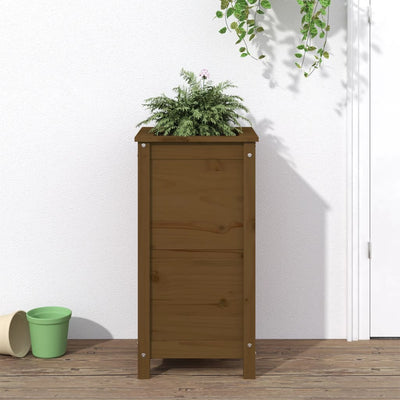 Kukkalaatikko hunajanruskea 40x40x78 cm täysi mänty - Vuodevaatteet