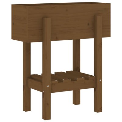 Kukkalaatikko hunajanruskea 62x30x69 cm täysi mänty - Vuodevaatteet