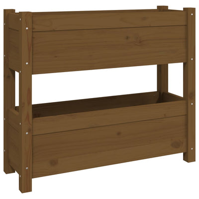 Kukkalaatikko hunajanruskea 77x25x66 cm täysi mänty - Vuodevaatteet